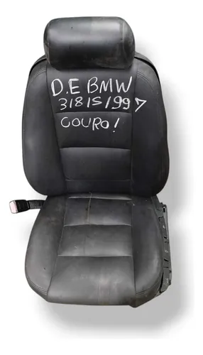 Banco Dianteiro Esquerdo Bmw 318i S 1997 1998 Original Couro Prateado