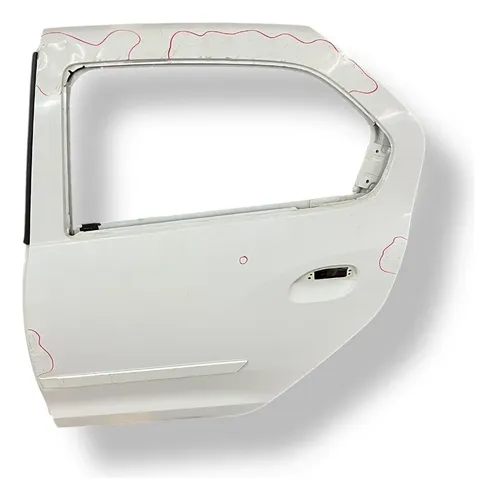 Porta Traseira Esquerda Renault Logan 2014 2015 2016 Detalhe Traseira Esquerda Branco