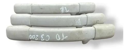 Kit Trio Alças Puxadores Teto Citroën C3 1.4 2010 2011 2012 Cinza