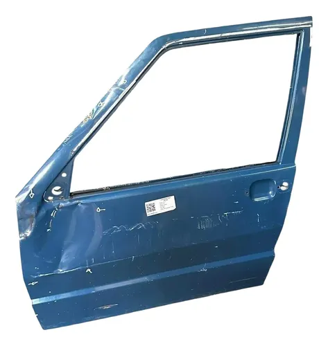 Porta Dianteira Esquerdo 1.3 Fiat Fiorino 2005 2006 Detalh Traseira Esquerda Azul