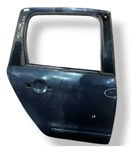 Porta Traseira Direita Citroen C3 Picasso 2011/2015 Detalhe Traseira Direito Preto