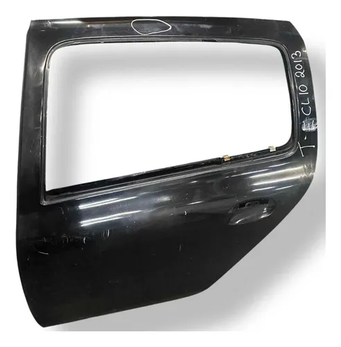 Porta Traseira Esquerda Renault Clio 1.0 2011 2012 Detalhe Traseira Esquerdo Preto