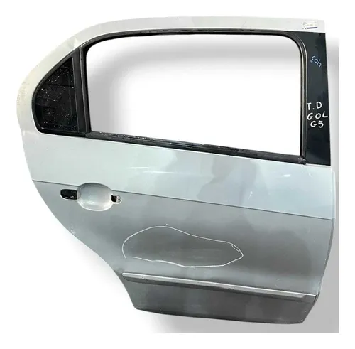 Porta Traseira Direita Vw Gol G5 2013 2014 2015 2016 Detalhe Traseira Direito Prateado