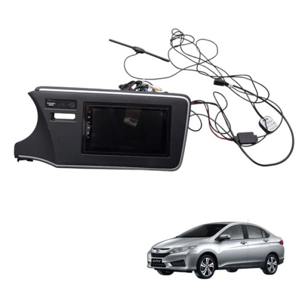 Central Multimídia Honda City 2015 A 2020 Original Preto Preto