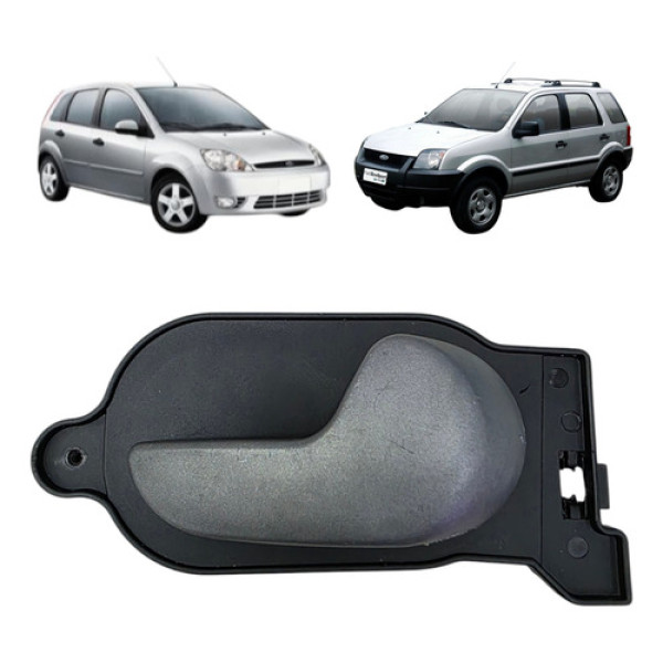 Maçaneta Interna Portas Direita Ford Fiesta 2003 2004 A 2014 Cinza-escuro Dianteira/traseira