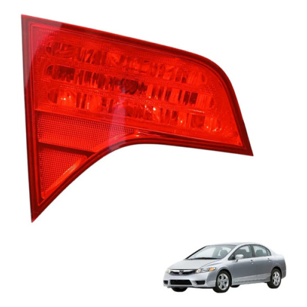 Lanterna Tampa Traseira Esquerda Honda Civic 2007 A 2011 Esquerdo/motorista Vermelho