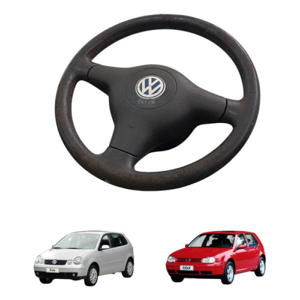 Volante Volkswagen Polo Golf 2001 A 2006 Original Preto Preto