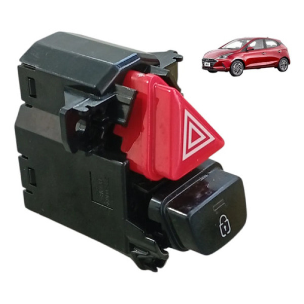 Botão Pisca Alerta Trava Central Portas Hyundai Hb20 2020 Vermelho