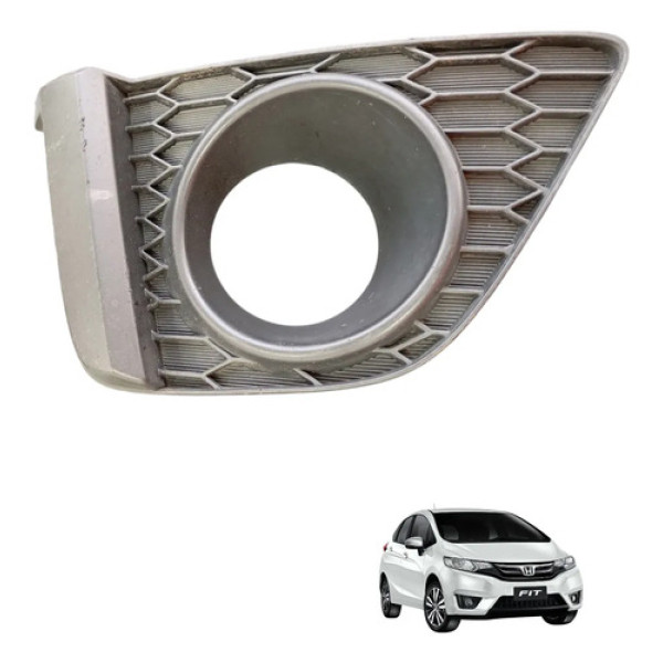 Moldura Farol Milha Direito Honda Fit 2015 A 2021 Original  Preto Direito