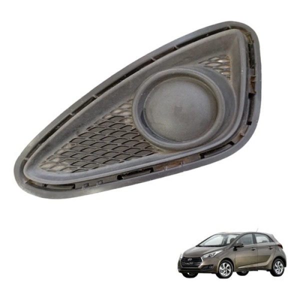 Moldura Farol Milha Esquerdo Hyundai Hb20 2013 A 2016  Preto Esquerdo
