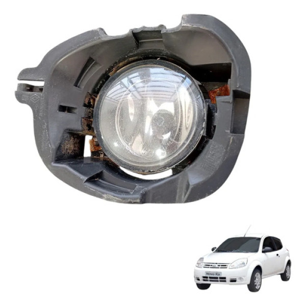 Farol Milha Esquerdo Ford Ka 2010 A 2015 Original  Transparente