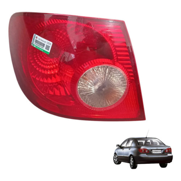 Lanterna Traseira Esquerda Toyota Corolla 2003/07 Original Esquerdo/motorista Vermelho