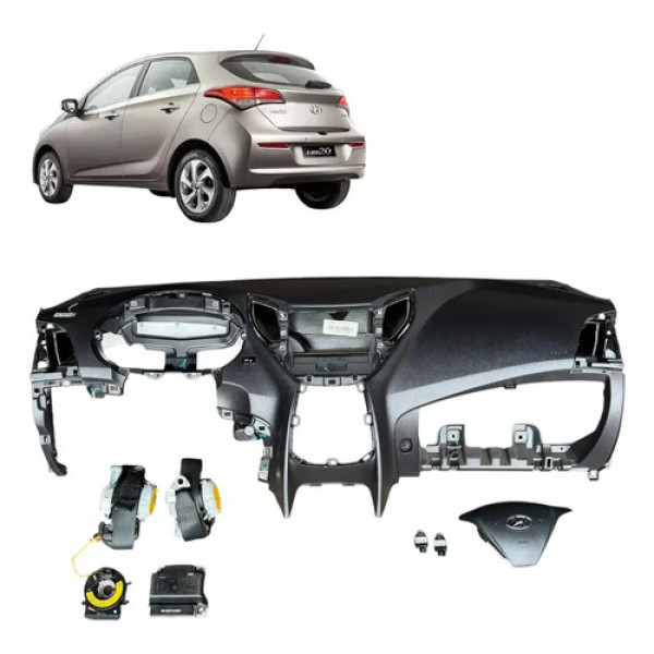 Kit Airbag Hyundai Hb20 2013 2014 2015 2016 2017 2018 2019 Preto