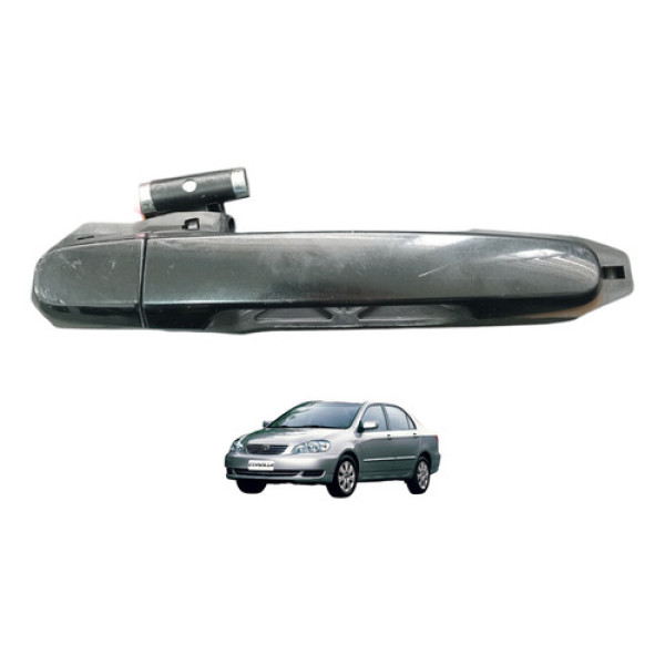 Maçaneta Porta Direita Corolla 2003 A 2008 Preto Traseira  Preto Traseira