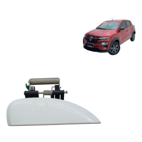 Maçaneta Externa Porta Direita Renault Kwid 2017 A 2025 Orig Branco Dianteira/traseira