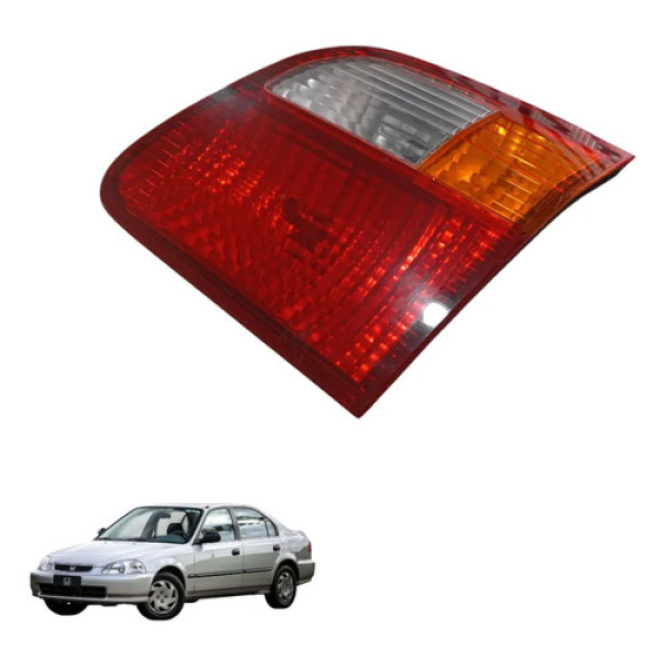 Lanterna Tras Dir Tampa Porta Malas Honda Civic 1996 A 2000  Direito/passageiro Vermelho