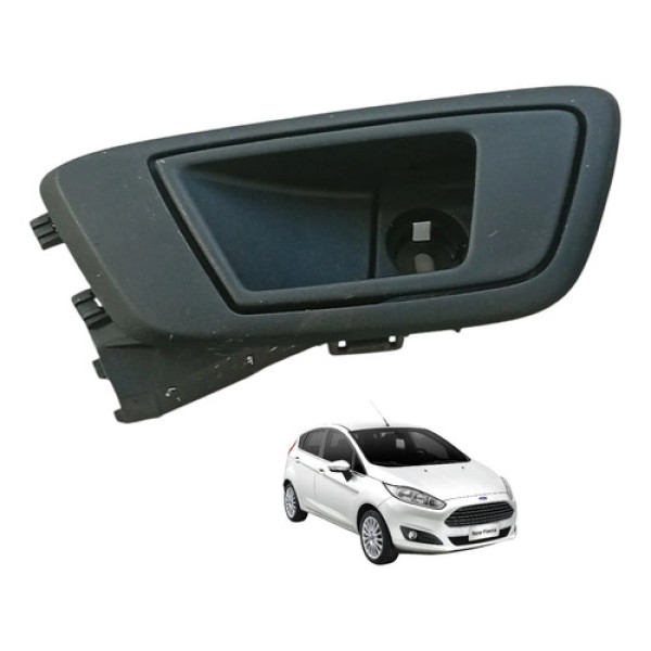 Maçaneta Interna Traseira Esquerda Ford New Fiesta 2013/2019 Preto Traseira