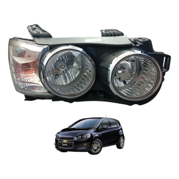 Farol Direito Chevrolet Gm Sonic 2012 A 2014 E1313157 Direito/passageiro