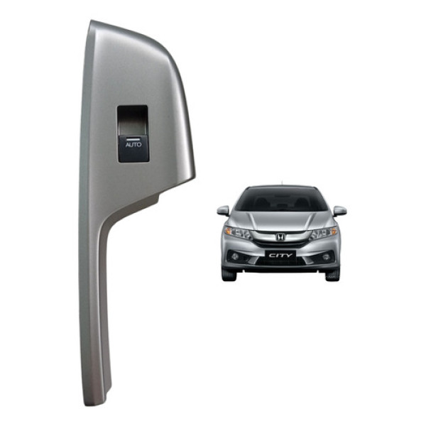 Moldura Botão Vidro Traseiro Esquerdo Honda City 2015 A 2021