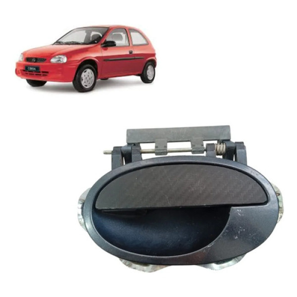 Maçaneta Externa Traseira Esquerda Gm Corsa Meriva 2002-2012 Preto