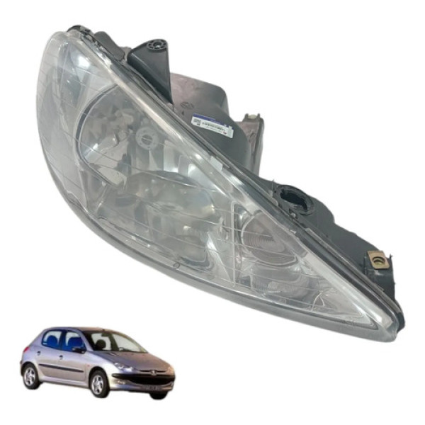 Farol Peugeot 206 1998 Á 2000 Foco Simples Ld Direito Direito/passageiro