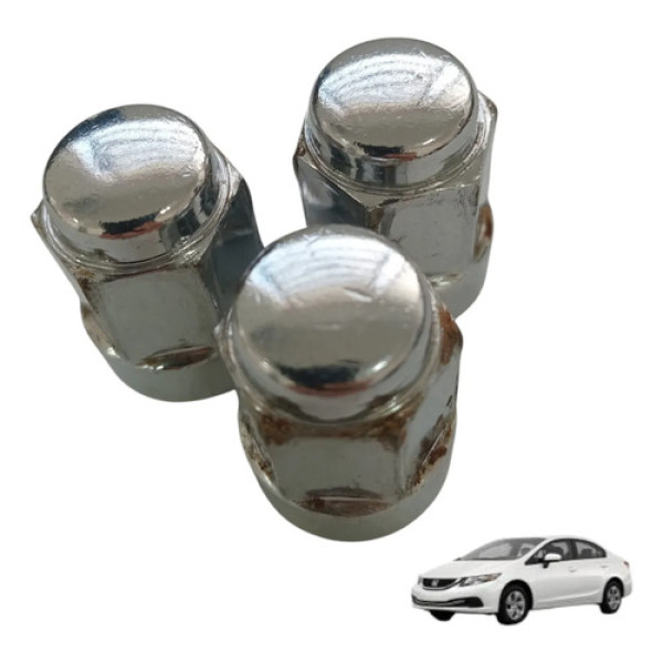 Jogo 03 Porcas Roda Honda Civic 2014/2019 Original
