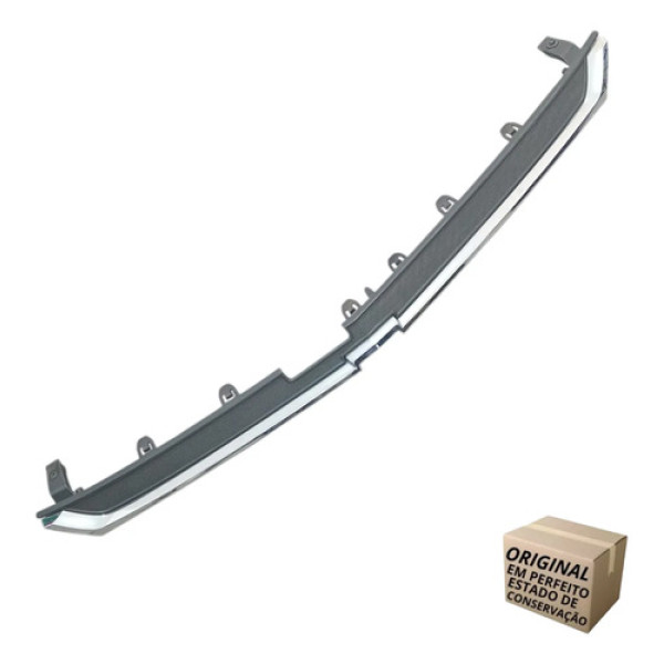 Grade Dianteira Superior Chevrovet Onix 52134298 Original Prateado Preto