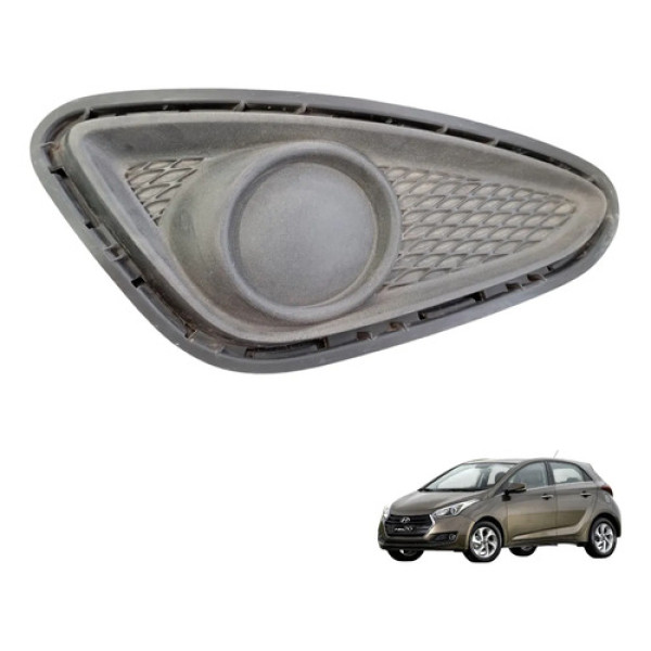 Moldura Farol Milha Direito Hyundai Hb20 2013 A 2016  Preto Direito