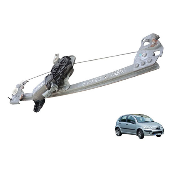 Máquina Vidro Dianteira Direita Citroen C3 2006 A 2012