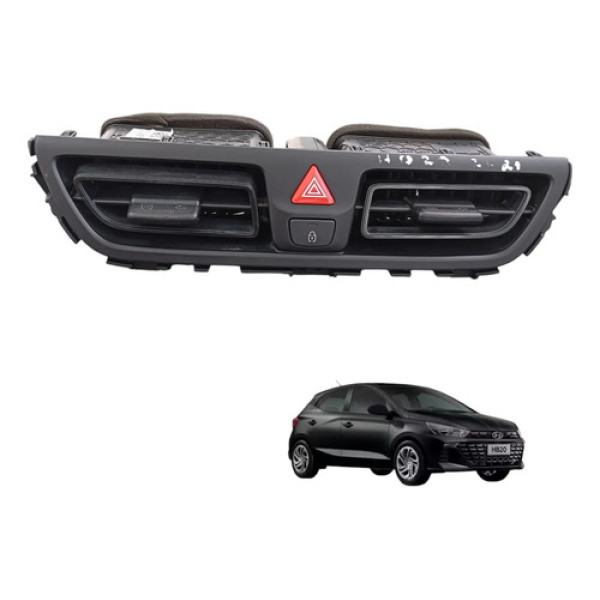 Difusor Ar Central Com Pisca Alerta Hyundai Hb20 2019 A 2023
