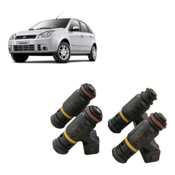 Kit 4 Bico Injetor Fiesta 1.6 2008 2009 2010 2011 2012 2013 127/220v