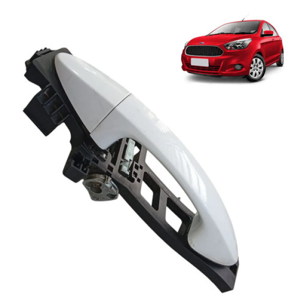 Maçaneta Externa Tra. Esq. Ford Ka 2015 A 2021 Ja6ba224a37aa Branco Traseira