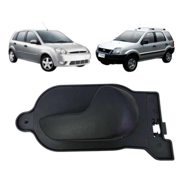 Maçaneta Interna Portas Direita Ford Fiesta 2003 A 2014 Preto Dianteira/traseira
