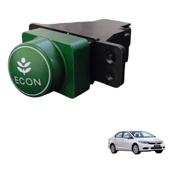 Botão Comando Economia Honda Civic 2012 A 2016 Original Preto E Verde