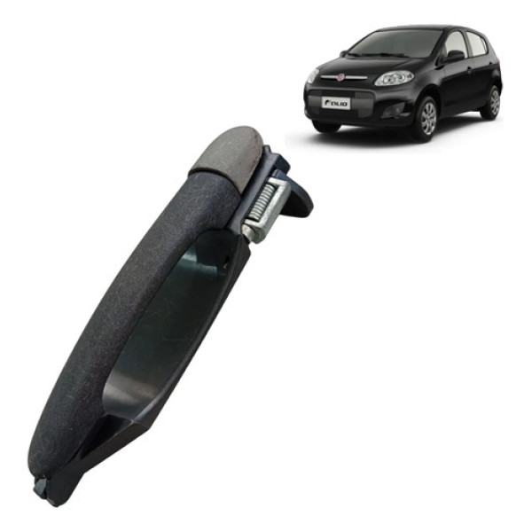 Maçaneta Externa Traseira Direita Fiat Palio 2012 2015 Preto Traseira