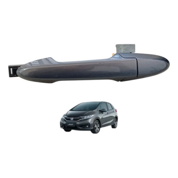 Maçaneta Externa Dianteira Esquerda Honda Fit 2015/2021 Cinza-escuro Dianteira