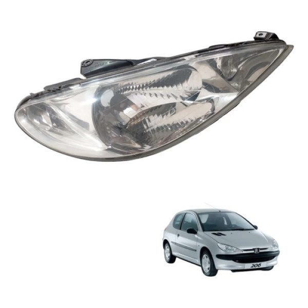 Farol Dianteiro Direito Peugeot 206 2000 A 2012 Original  Direito/passageiro