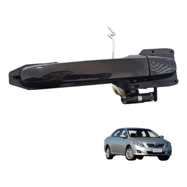 Maçaneta Externa Diant Direita Toyota Corolla 2009 A 2014 Preto Dianteira