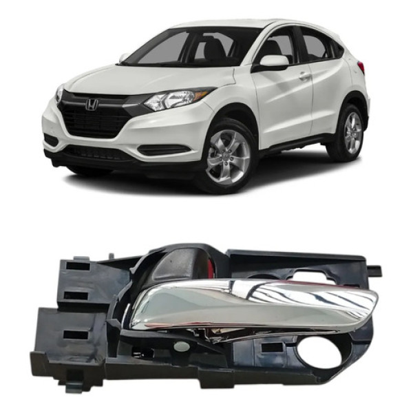 Maçaneta Interna Esquerda Honda Hrv 2016 A 2021 Original Prateado Dianteira/traseira