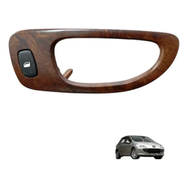 Moldura Maçaneta Traseira Direita Peugeot 307 2006 A 2012 Marrom Traseira