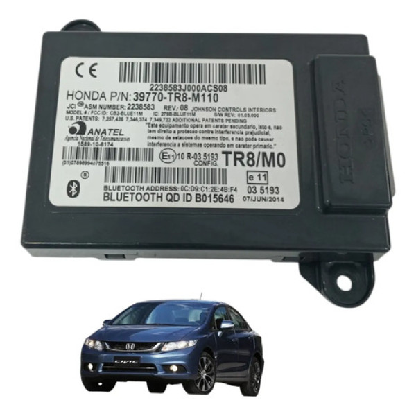 Módulo Central Bluetooth Honda Civic 2015 39770tr8m110 Orig