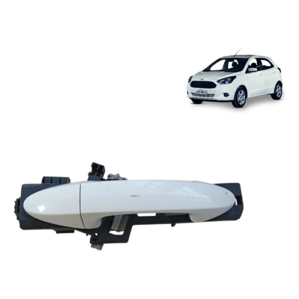 Maçaneta Externa Dianteira Direita Ford Ka 2015 A 2021 Branco Dianteira