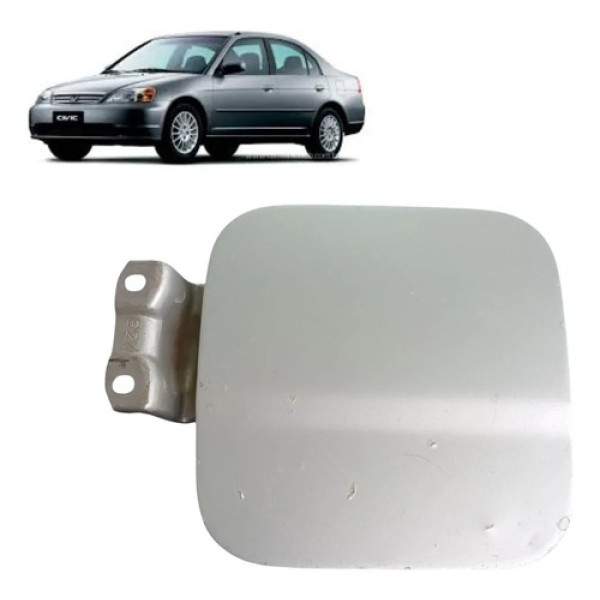 Portinhola Tampa Tanque Combustível Honda Civic 2001 2006 Prateado 2001