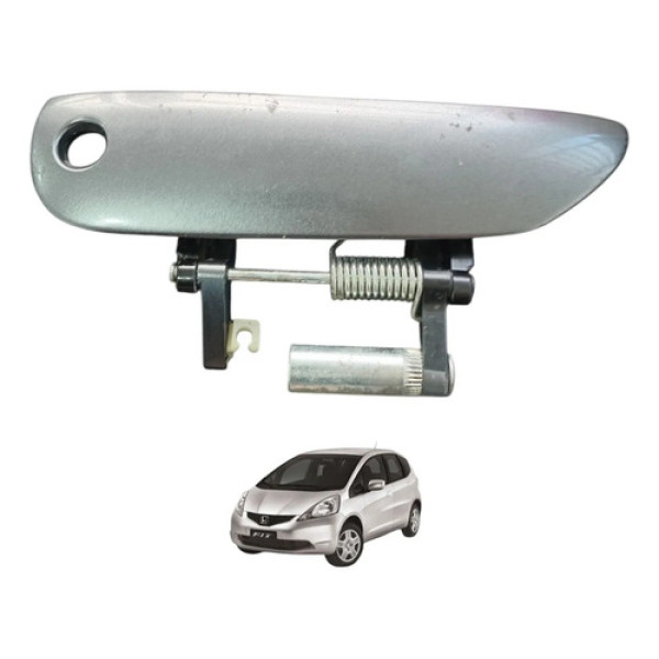Maçaneta Externa Dianteira Esquerda Honda Fit 2009 A 2013  Cinza Dianteira