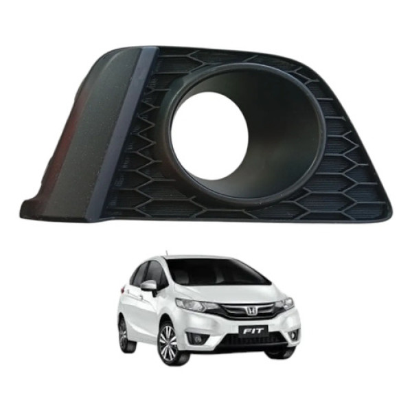 Moldura Farol Milha Esquerdo Honda Fit 2015 A 2017 71108t5n Preto Esquerdo