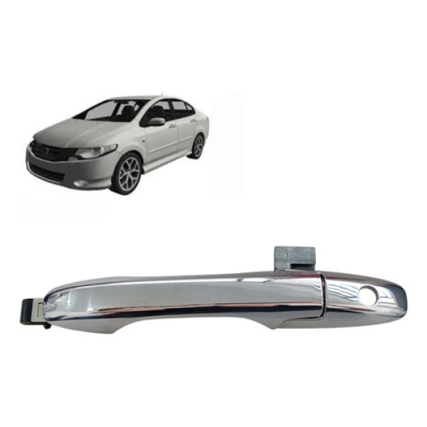 Maçaneta Externa Dianteira Esquerda Honda City 2009 A 14 Prateado Dianteira/traseira