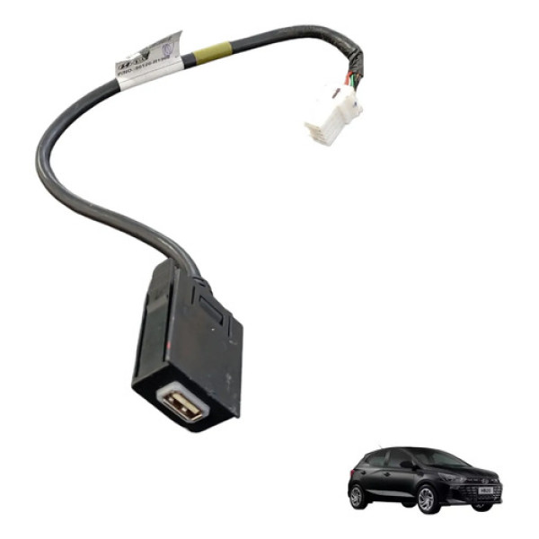 Cabo Tomada Usb Hyundai Hb20 2019 A 2024 Original Preto