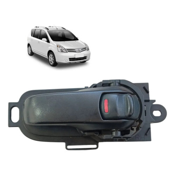 Maçaneta Interna Direita Nissan Livina 2009 A 14 Preto Dianteira/traseira