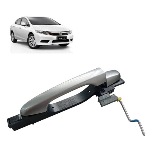 Maçaneta Externa Traseira Direita Honda Civic 2012 2013 2014 Prateado Dianteira