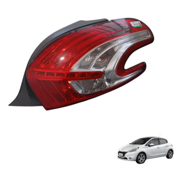 Lanterna Traseira Direita Peugeot 208 2013 A 2019 Original Direito/passageiro Vermelho